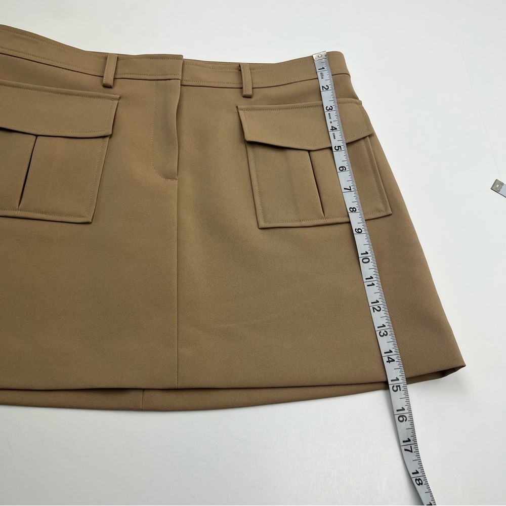 Theory‎ Lupah Prospective Safari Mini Skirt Womens Tan Size 6 Office Event - Picture 9 of 11